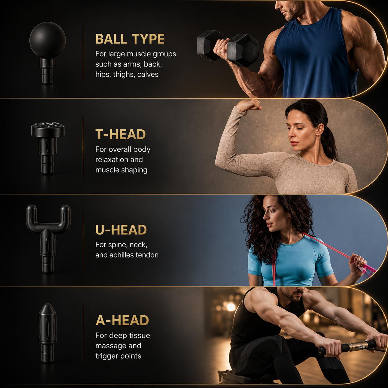1psc portable muscle massage gun