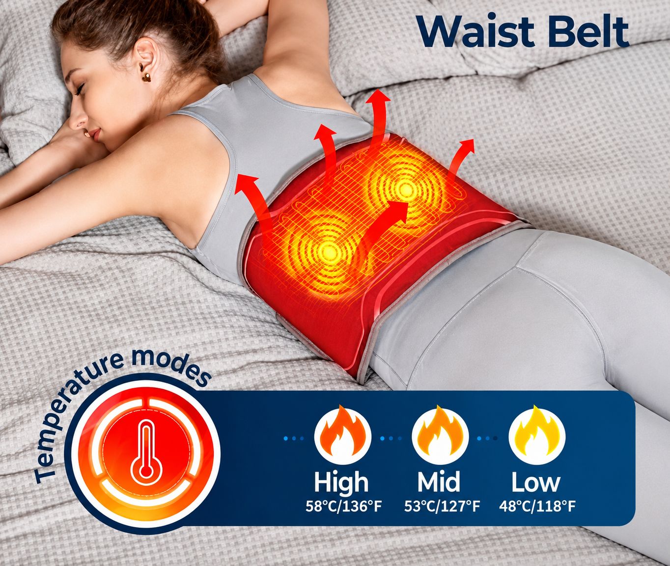 Wireless heating Massaging belt