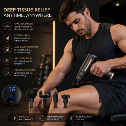 1psc portable muscle massage gun